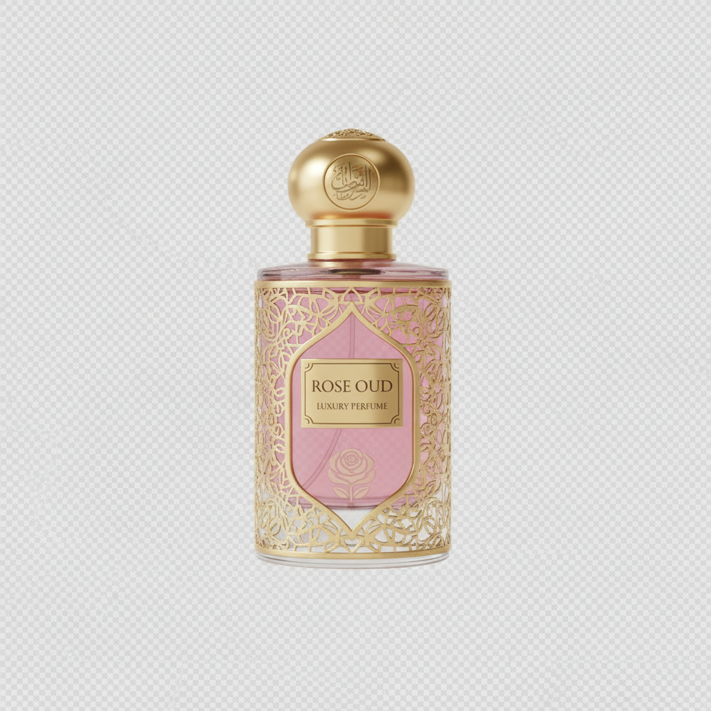 Rose Oud Perfume - No Background